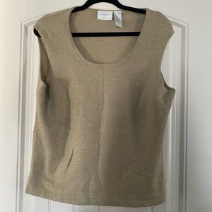 Gold cami and cardigan